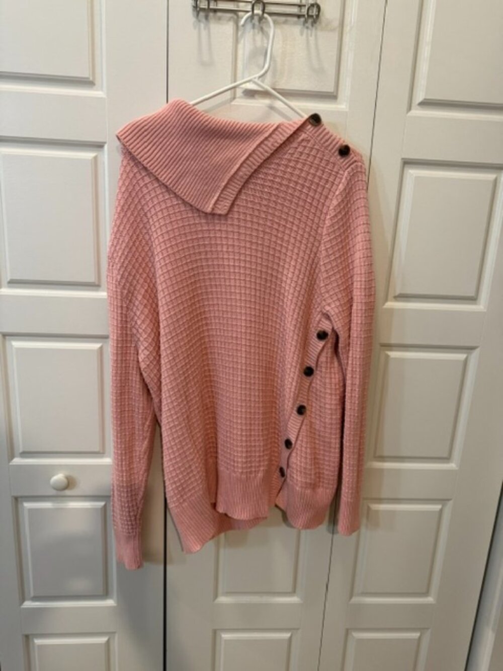 Women Within 22/24 1X Pink Long Sleeve Sweater